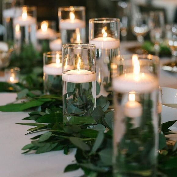 36 Pack White Floating Candles 3 inch Unscented and Non-Dripless Wax Burning ... - Picture 3 of 9